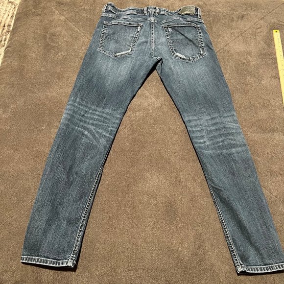 Mens Diesel TROXER R8KJ4 Stretch Slim Skinny Blue Jeans W36 L32 - Picture 16 of 16